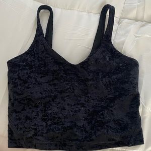 LULULEMON BLACK VELVET CROP TOP